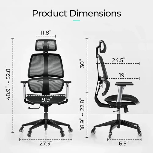 Humanspine Ergonomic Computer Mesh Chair for Home Office Lumbar Support