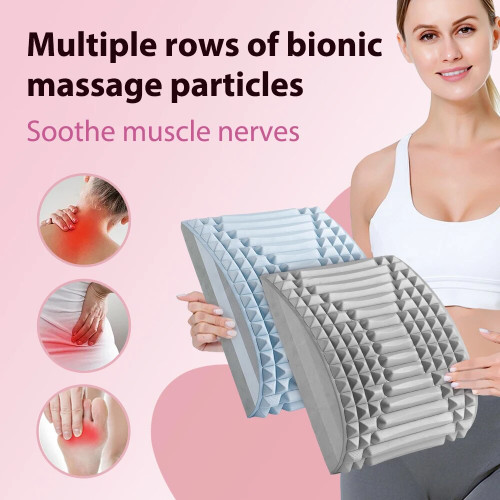 Back Stretcher Pillow Neck Lumbar Support Massager for Back Pain Relief