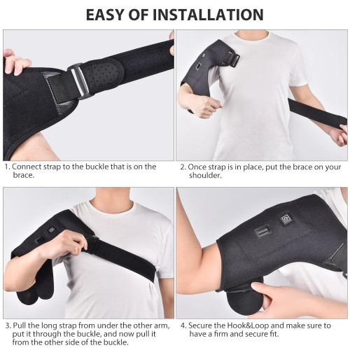 Electric Heating Shoulder Massager Belt Pad Arthritis Joint Injury Pain Relief Shoulder Thermal Physiotherapy 