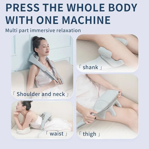 Multifunctional Neck And Shoulder Massager Shiatsu USB Rechargeable Electric Shoulder and Neck Massage 