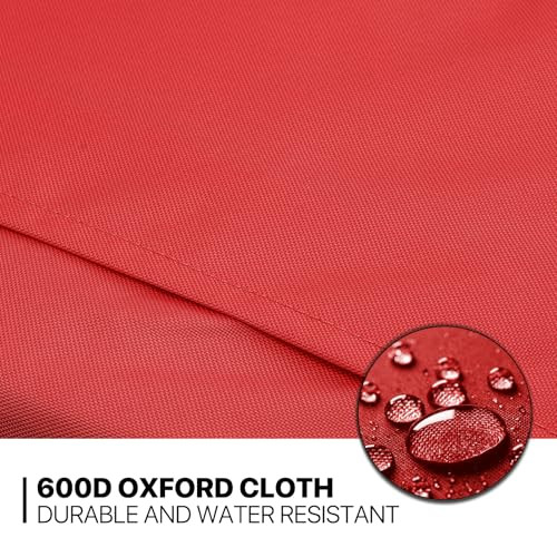 3 Wheels Pet Stroller, Foldable Puppy Cage Jogger Stroller with Weather Cover for All-Season, Storage Basket and Cup Holder, Breathable and Visible Mesh for Small/Medium Pets, Red