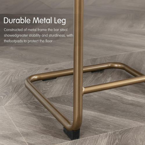 Bar Stools Set of 2,Counter Height Bar Chairs,24 inch Tall Bar Stool with Back,Barstools Bar Height Set of 2,Kitchen Counter Stools Modern Velvet Barstools for Island Dining Party!