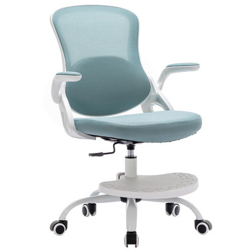 Kids Desk Chair,Ergonomic Study Chair with Adjustable Height,Swivel Mesh Desk Chair with Wheels,Home Office Chair for Children in Home Bedroom Blue