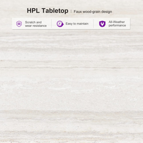 11 Pieces Outdoor Dining Set Patio Table and Chairs Set Aluminum Wicker Rattan Patio Furniture Set for Lawn Garden Backyard Champagne