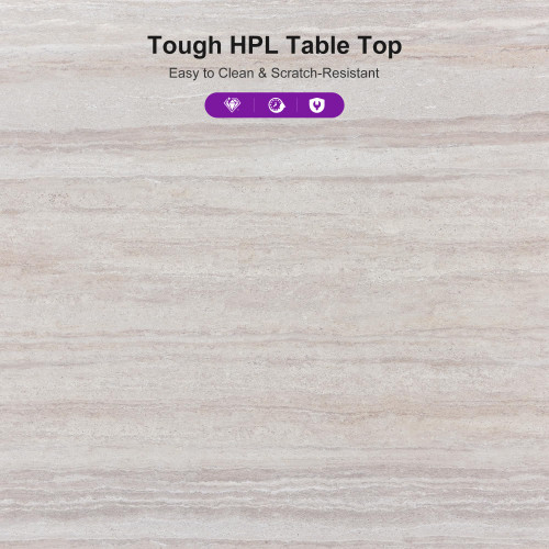 11 Pieces Outdoor Dining Set Patio Table and Chairs Set Aluminum Wicker Rattan Patio Furniture Set for Lawn Garden Porch Beige Marble Color Outdoor Set