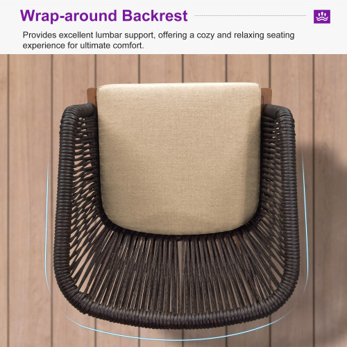 11 Pieces Large Outdoor Dining Set Patio Table and Chairs Set Aluminum Wicker Rattan Patio Furniture Set for Lawn Garden Backyard Brown