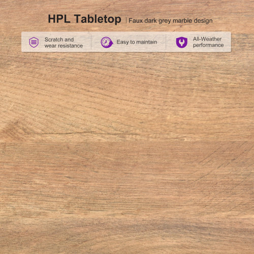 11 Pieces Outdoor Dining Set Patio Table and Chairs Set Aluminum Wicker Rattan Patio Furniture Set for Lawn Garden Backyard Teak