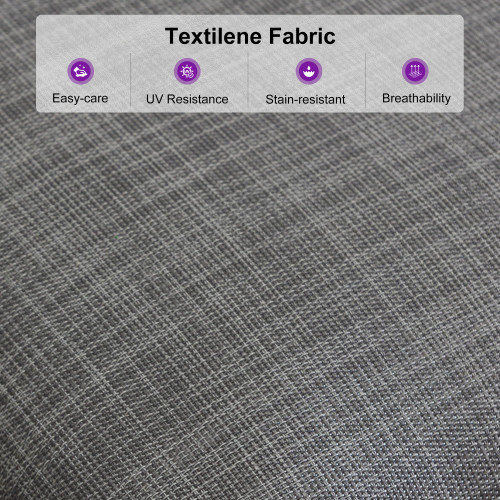 7 Pieces Outdoor Dining Set Patio Table and Chairs Set Aluminum Wicker Rattan Patio Furniture Set for Lawn Garden Porch Beige Marble Color Outdoor Set