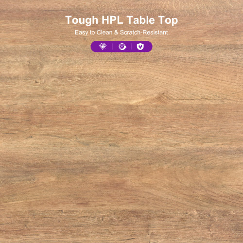 7 Pieces Outdoor Dining Set Patio Furniture Set Aluminum Wicker Rattan Patio Table and Chairs for Lawn Garden Porch Brown