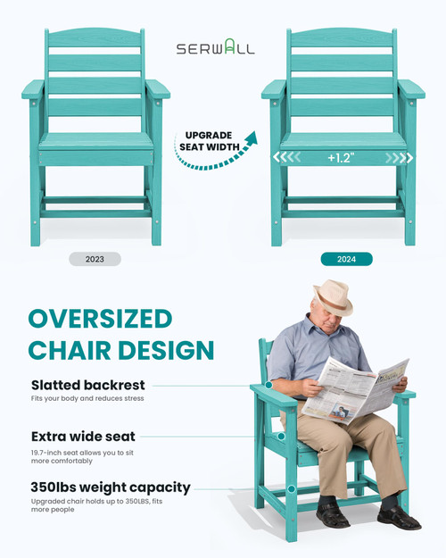 Patio Dining Chair Set of 2, Aruba