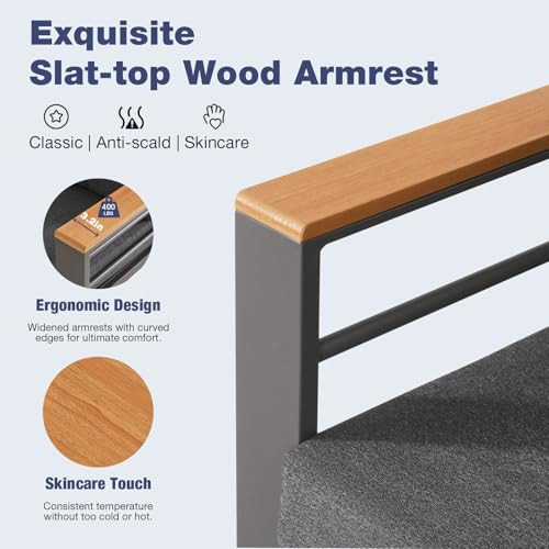 Aluminum Patio Furniture Set 4 Seats, Oversized Outdoor Sectional with Washable Cushions, Coffee Table and Waterproof Cover, Patio Conversation Sets for Porch, Balcony, Deck