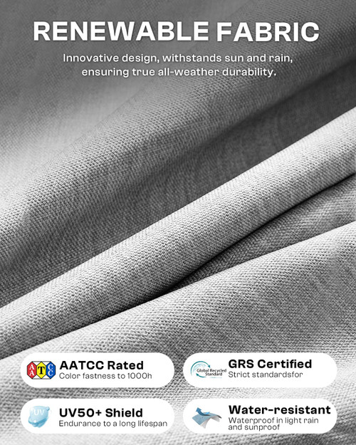 Aluminum Outdoor Patio Furniture Set 5 Piece, Oversized Patio Conversation Sets Widened Armrest & Ultra-Thick Cushions, Deep Seating Modern Sectional Furniture for Backyard, Porch, White