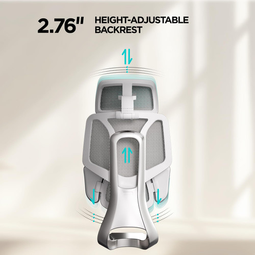 E3 Air Ergonomic Office Chair, Big and Tall Office Chair - with 3-Zone Dynamic Lumbar Support, 3D Adjustable Headrest, 4D Adjustable Armrests, Swivel, Grey(with Footrest)