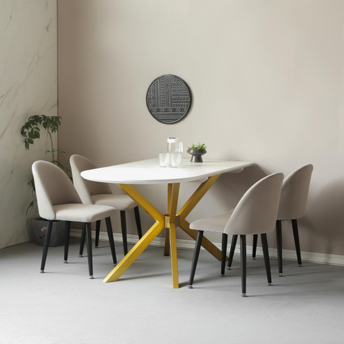 Modern Table Base Gold 29" Metal Dining Table Legs with Suction Cups, Desk Base for Marble,Glass,Wood Top, Furniture Legs for Coffee Table, Home,Kitchen, Office (Gold)