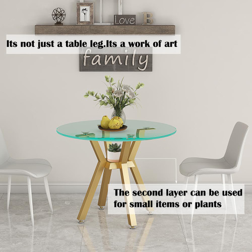 Metal Table Base - Modern Coffee Table Legs, 28 Inch, Heavy Duty Desk Legs for Glass, Marble, Wood Table Tops - Gold