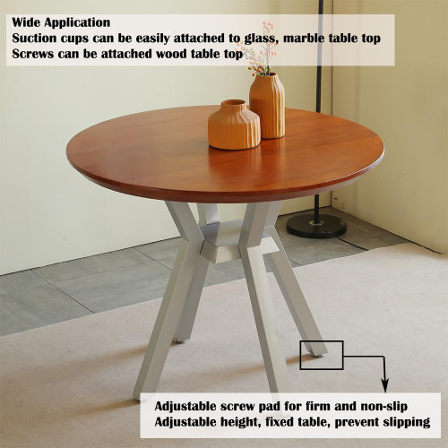 Metal Table Base ，Modern Coffee Table Legs 28 Inch, Dining Furniture Legs for Glass, Marble, and Wood Table Tops, Heavy Duty Desk Legs for Home,Kitchen,Office (Silver)