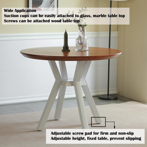 Metal Table Base，Modern Coffee Table Legs 28 Inch, Dining Table Legs for Glass, Marble, and Wood Table Tops, Heavy Duty Desk Legs Furniture Legs for Home,Kitchen,Office (White)