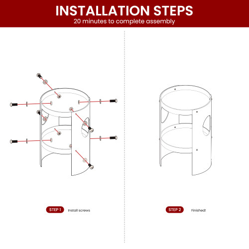 Clear Acrylic End Table, 2-Tier Tray Nightstand with Sturdy Design, Easy Assembly, Compact Size for Small Spaces, Modern Transparent Furniture for Bedroom or Living Room