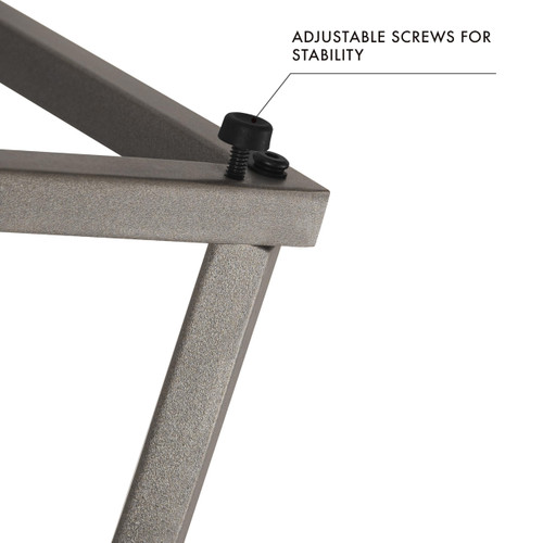 Lindsay Round Accent Table with Metal Base - Umber Brown