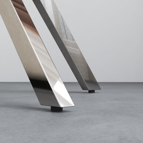 Small Side Coffee Table Set of 2 with Chromed Legs, Tempered Glass Square Modern End Table for Living Sofa Room Home Office (2 Pieces, Silver, 20"×20"×22")