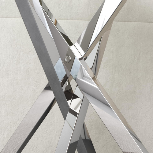 Small Side Coffee Table Set of 2 with Chromed Legs, Tempered Glass Square Modern End Table for Living Sofa Room Home Office (2 Pieces, Silver, 20"×20"×22")