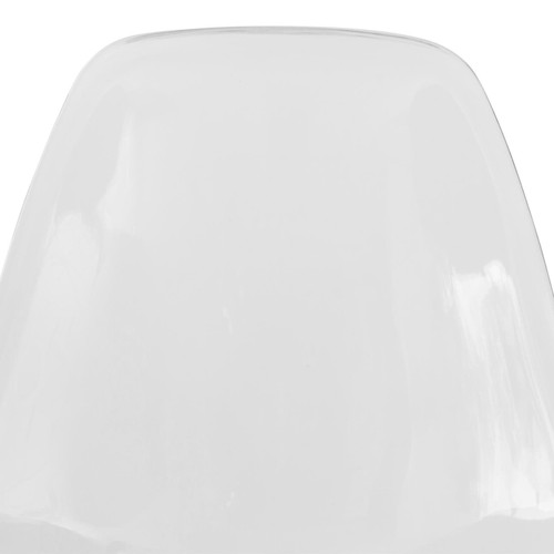 Cresco Acrylic Dining, Modern Chrome Eiffel Base and Curved Back Design, Ergonomic and Lightweight Accent Side Chair for Mid-Century Home, Kitchen, and Café (Clear, Singles)