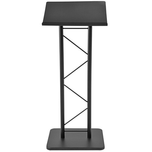 Large Portable Lectern, Stand Up Church Pulpit, Slanted Lectern, Conference Podium for Speakers, Speeches and Other Occasions- Truss Lectern, Black Powder Coat Finish, Metal