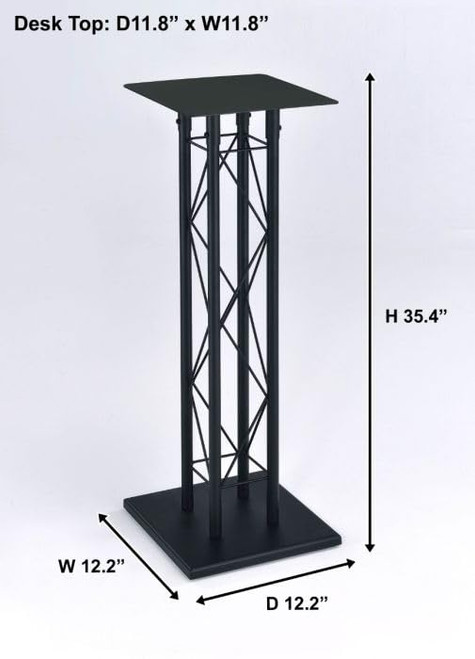 Modern Podium with Black Side Stand Table