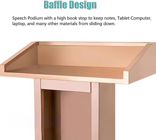 Heavy Duty Podium Stainless Steel Lecterns Stylish Modern Pulpits Well Designed Podium Stand Edge Guard Podium Widely Used.