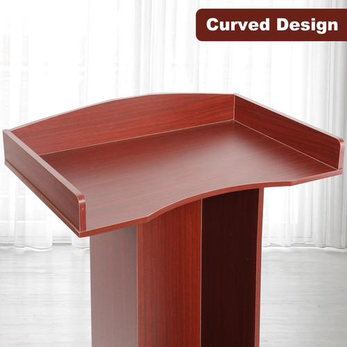 Podium Stand for Lectern Presentation Church Classroom, Pulpit with Wooden Heavy Base, Podium for Lecture, Wedding Speech