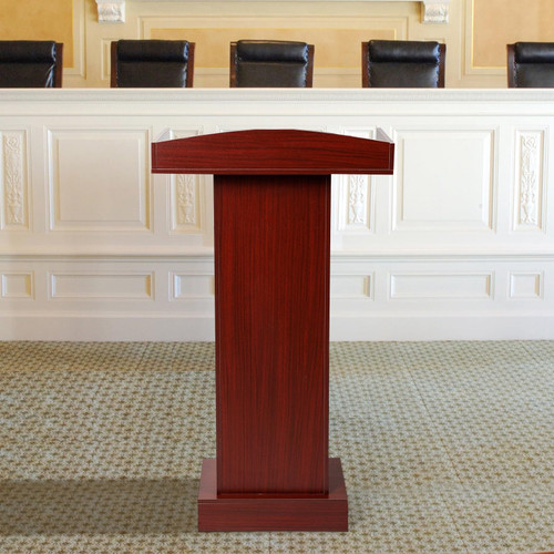Podium Stand for Lectern Presentation Church Classroom, Pulpit with Wooden Heavy Base, Podium for Lecture, Wedding Speech