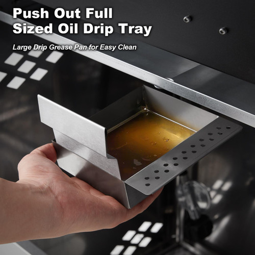 Stainless Steel 4 Burner BBQ Propane Gas Grill with Cast Iron Grates & Side Stove, Stainless Steel 44000 BTU Burner Barbecue Grill for Patio,Camping, Outdoor Cooking