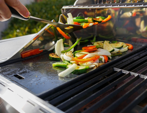 4-Burner Liquid Propane Gas Smart bbq Grill Denali 425 with Cooking Plate(2 Items)