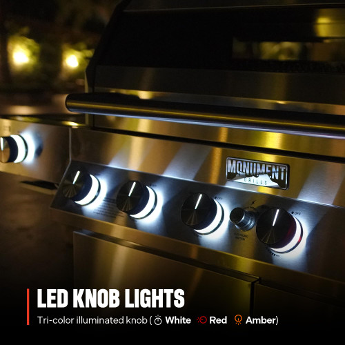 6+1 Convertible Natural Gas Smart bbq Grill, 6 Burners & 1 Side Burner Stainless Steel Denali 605 with Smart Technology, Knob Controls (Without Conversion Kit)