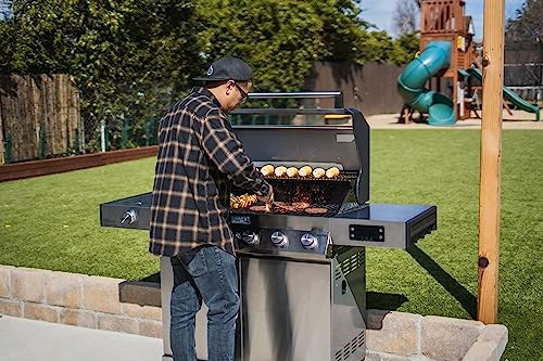6-Burner Convertible Natural Gas Smart bbq Grill Stainless Steel Denali 605 with Rotisserie Kit (Without Conversion Kit)