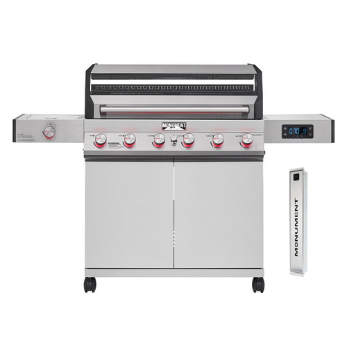 6-Burner Convertible Natural Gas Smart bbq Grill Stainless Steel Denali 605 with Smoke Box (Without Conversion Kit)