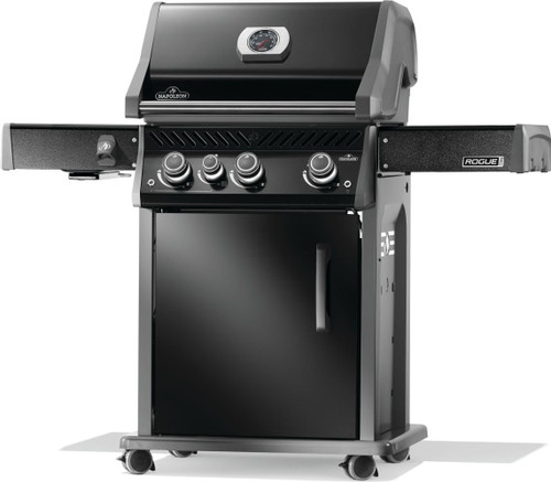 Rogue PRO 425 Propane Gas Grill with Infrared Side Burner, Black, Durable 4-Burner Backyard Grill