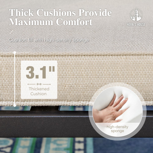 9 Pieces Patio Table and Chairs Set, Outdoor Dining Set for 8, 8 x Rattan Patio Chairs and 1 x 60 Square Metal Dining Table, Outdoor Rattan Dining Table Set for Lawn Garden Backyard