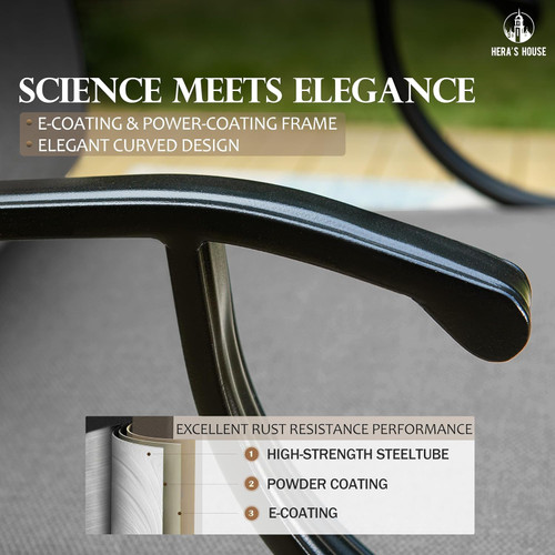 5 Piece Patio Furniture Set, 2 x Swivel Chair, 2 x Ottoman, 1 x 3-Seat Sofa, All Cushioned Outdoor Conversation Set for Lawn Garden Backyard Deck, Grey