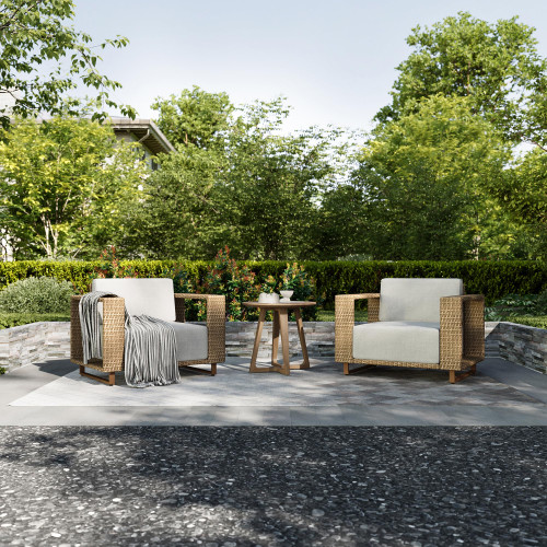 2 Pieces Patio Furniture Set, Outdoor Rattan Wicker Armchairs Set of 2, All Weather Patio Conversation Set with 5.3" Widened Armrest, 10" Ultra Thick Comfy Sponge Cushion, Patio Couch Set