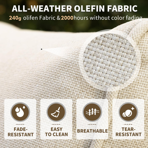 3 Piece Outdoor Swivel Rocker(Brown)