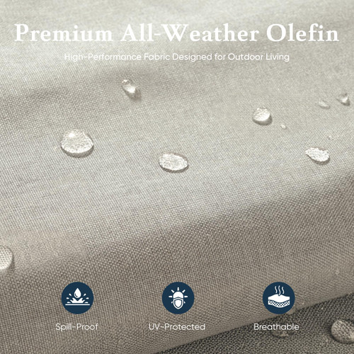 Luxury 6" Thick Cushioned 7 Pieces Patio Furniture Set with Outdoor Couch, Wicker Outdoor Conversation Set with High Back Swivel Rocker Chairs for Deck Porch Yard and Poolside - Brown+Beige