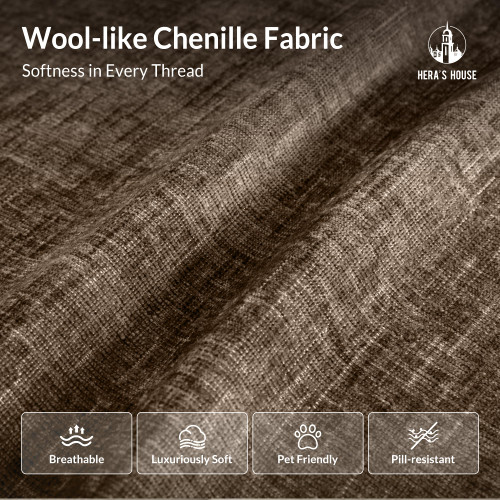 3 Pieces Modular Sectional Sofa Sets, Oversized Couch Set with Loveseats, Comfy Cloud Couches with Throw Pillows, 7-Seater Deep Seat Sofa for Living Room, Chenille Taupe