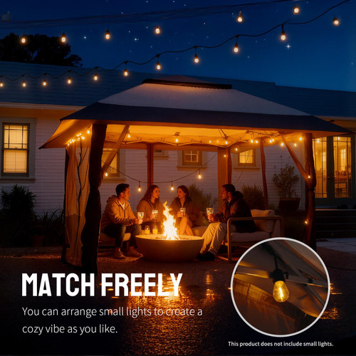 13x13 Pop Up Gazebo, Canopy Tent, Gazebos on Clearance - Outdoor Gazebo for Backyard & Patio Furniture - Carpa Pop Up Tent with Wheeled STO-N-Go Cover Bag (Blue & Grey)