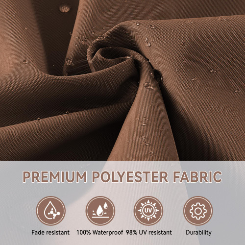 10' X 10' Cantilever Patio Umbrella Outdoor Heavy Duty Double Top Windproof Square Offset Umbrellas with 360-degree Rotation for Pool Deck Backyard, Brown