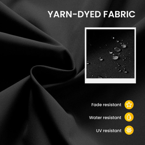 10 X 13 FT Cantilever Patio Umbrella with Base Included Outdoor Heavy Duty Double Top Windproof Rectangle Offset Umbrellas with 360-degree Rotation for Pool Deck Backyard, Black