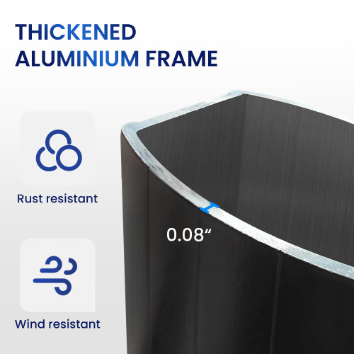 10 X 13 FT Cantilever Patio Umbrella with Base Included Outdoor Heavy Duty Double Top Windproof Rectangle Offset Umbrellas with 360-degree Rotation for Pool Deck Backyard, Navy