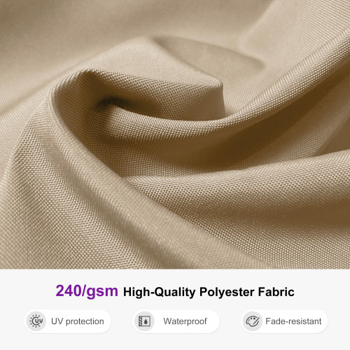 9ft Patio Umbrella Outdoor Square Umbrellas Large Cantilever Umbrella Windproof Offset Heavy Duty Sun Umbrellas for Garden Deck Pool Patio, Beige