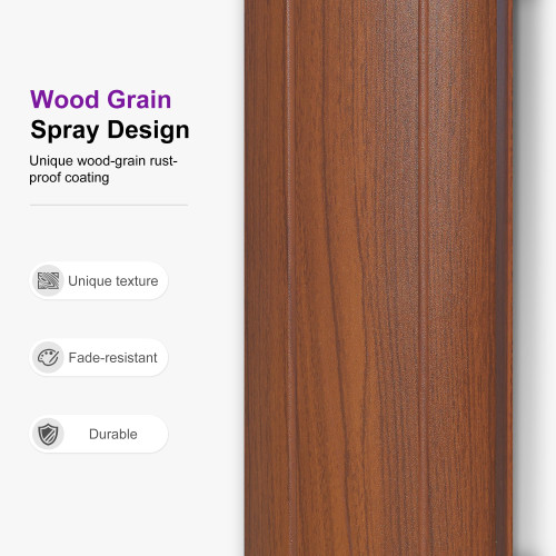 9' X 12' Double Top Deluxe Wood Pattern Rectangle Patio Umbrella Offset Hanging Umbrella Outdoor Market Umbrella Garden Umbrella, Navy Blue