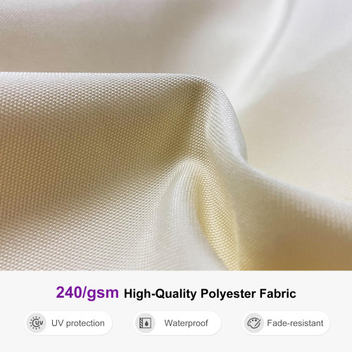 10ft Patio Umbrella Outdoor Square Umbrellas Large Cantilever Umbrella Windproof Offset Umbrellas Heavy Duty Sun Umbrella for Garden Deck Pool Patio, Cream